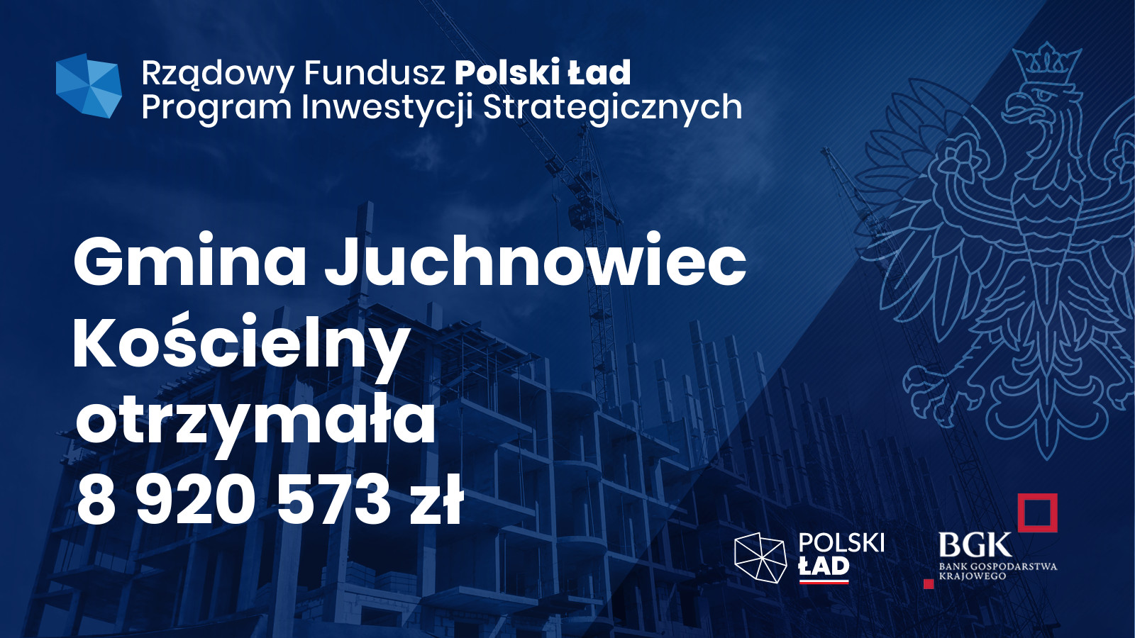 Gmina Juchnowiec Kościelny otrzymała 8920573 zł 